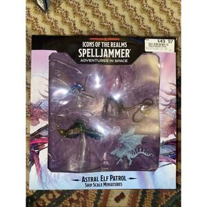 New Unopened D&D Icons of the Realms: Ship Scale Spell Jammer Astral Elf Patrol